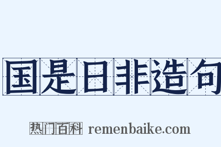 国是日非造句是什么意思的图片